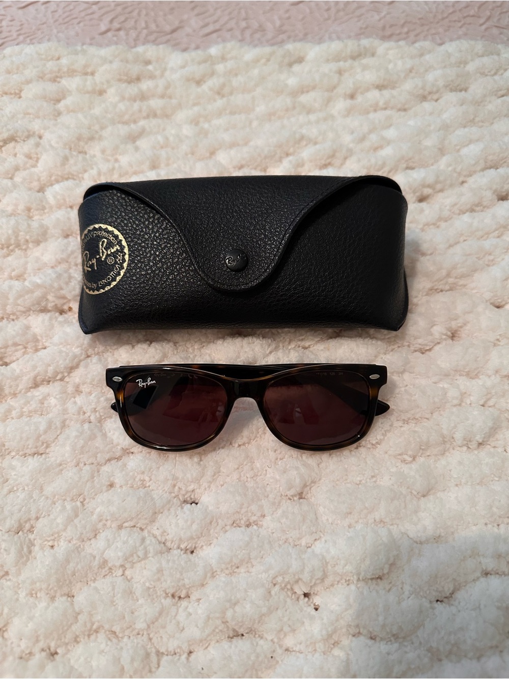 Ray-Ban Kids Tortoiseshell Frame Sunglasses with Brown Lenses